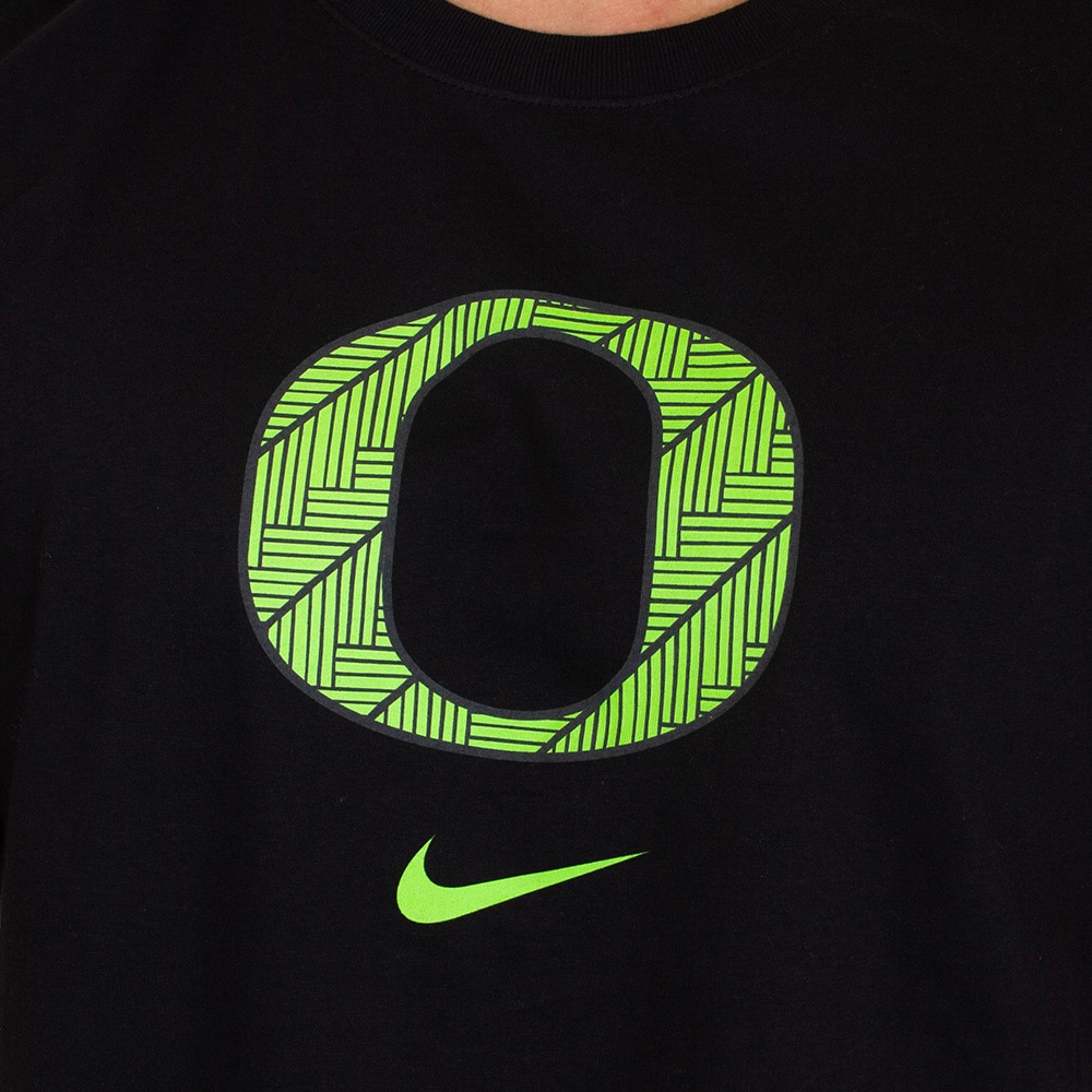Classic Oregon O, Nike, Black, Crew Neck, Men, Unisex, Football, 'Ohana, T-Shirt, 1013093